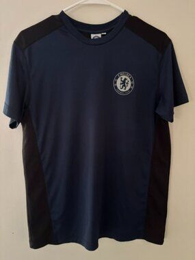 Official Chelsea FC Short Sleeve Athletic Training T-Shirt Navy
